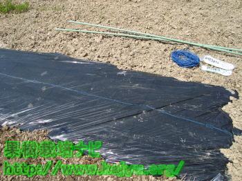 きゅうり棚の作成写真